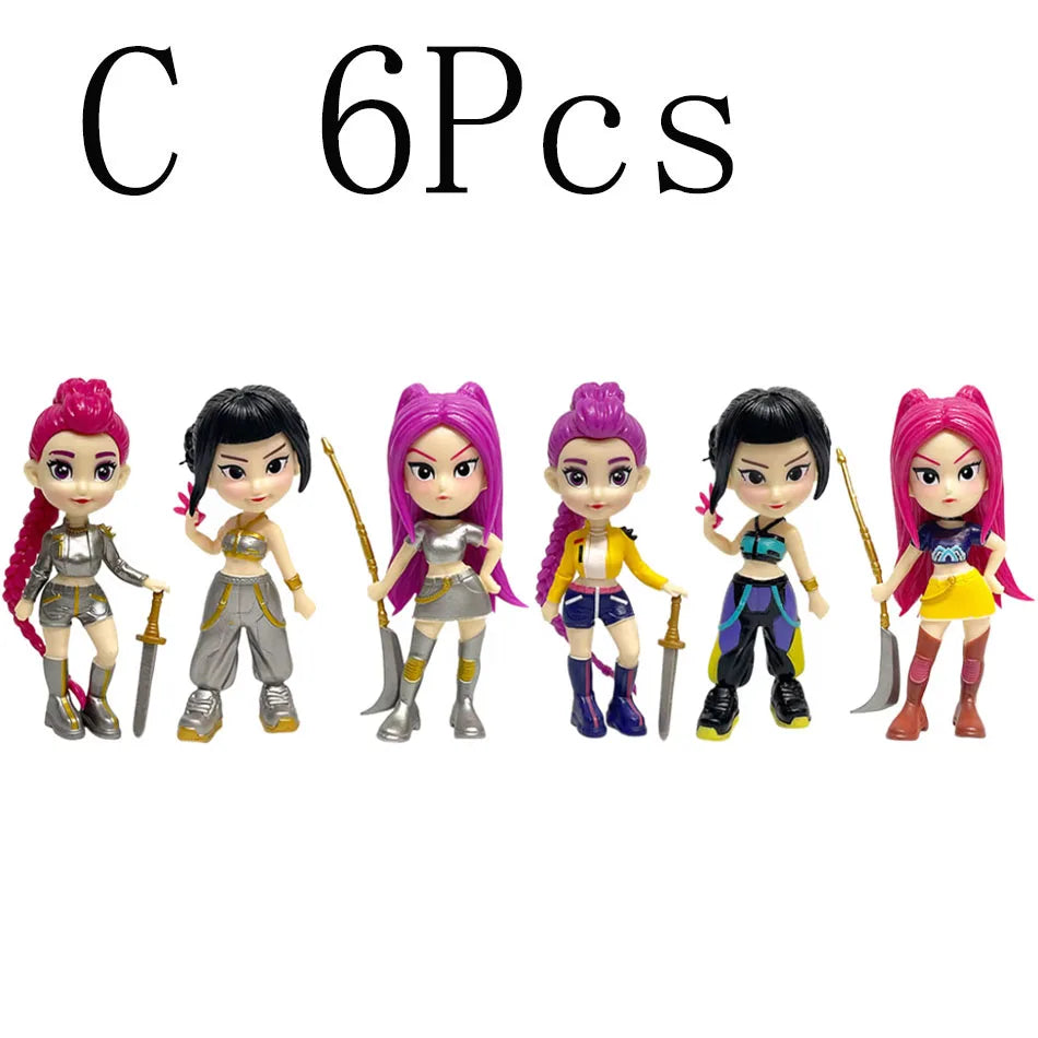 HOT K-pops D-emon H-unters Figure Rumi Zoe Mira anime polyvinyl chloride character collection desktop trinkets Childrens gift