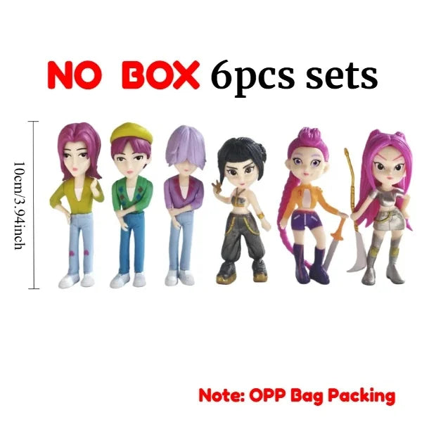 2026 Hot K pob Devil Hunter Rumi Zoe Mira anime polyvinyl chloride character collection desktop trinkets Childrens Gift