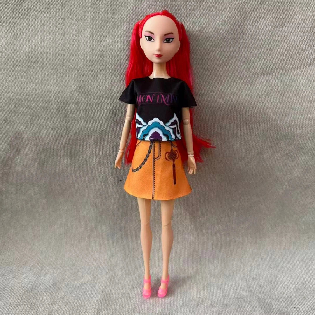2026 New Kpop Demon Hunters Action Figure Toy Rumi Mira Zoey Beautiful Princess Baby Girl Dolls Plastic DIY Toy for Girls