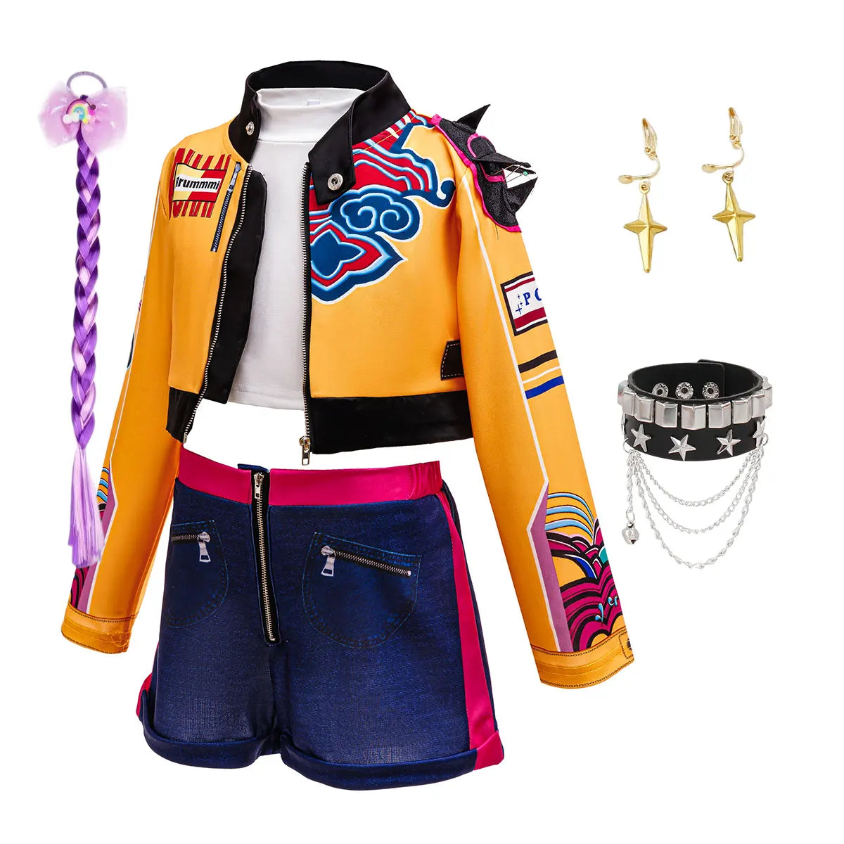 Girl 3D Print 3Pcs Role Play Dress up Popular Korean Music Performance Clothing Dance Costume Child Singer Cosplay Team Uniform