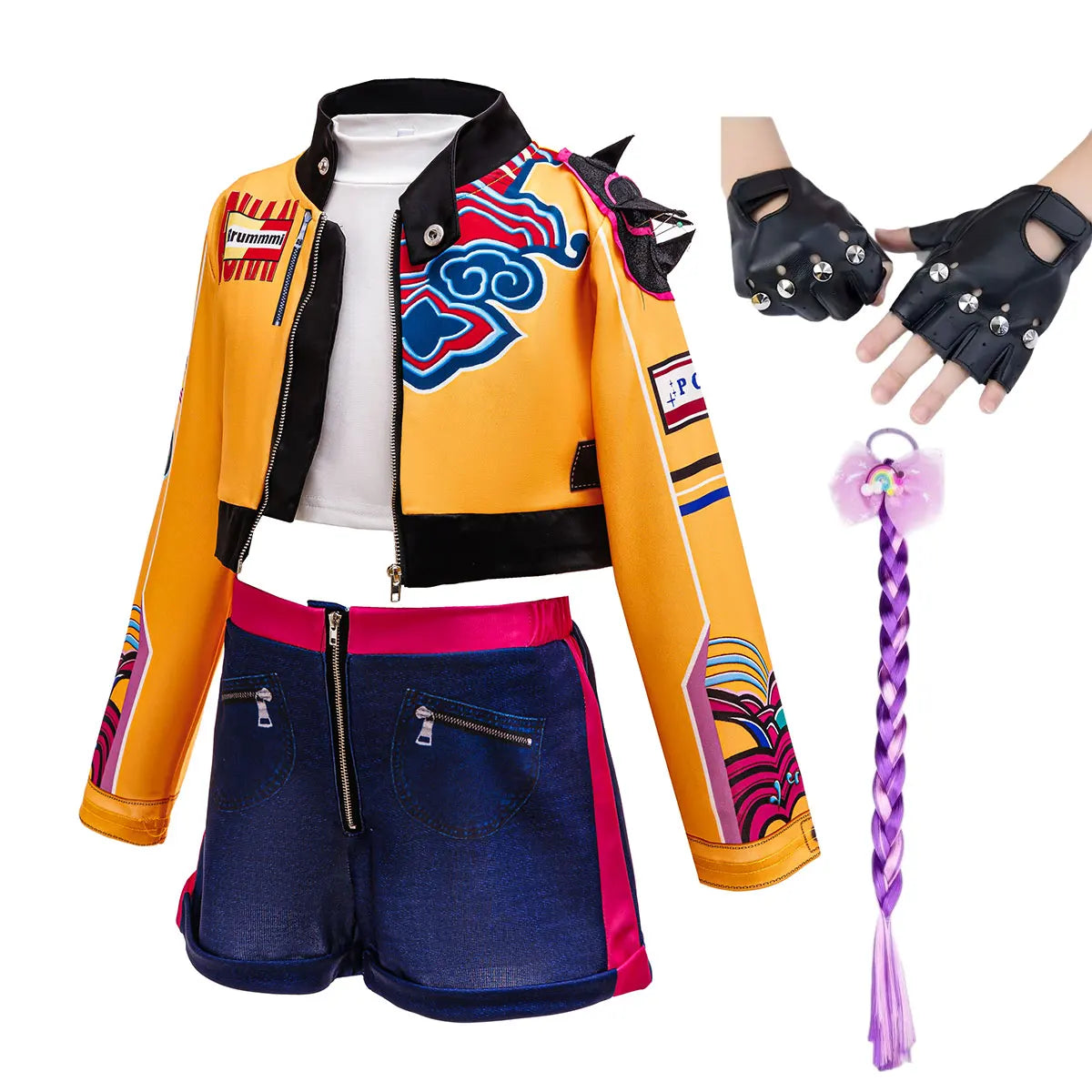 Girl 3D Print 3Pcs Role Play Dress up Popular Korean Music Performance Clothing Dance Costume Child Singer Cosplay Team Uniform