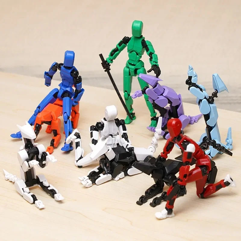 13 Action Figure Titan Multi-Jointed Movable Shapeshift Robot T13 Action Mannequin Character and Dog Figure Toys gifts for kids