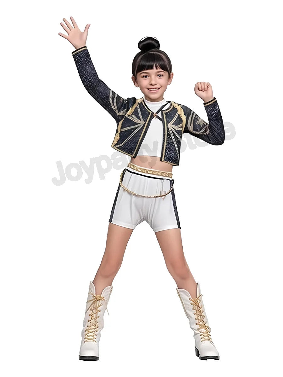 2026 HOT Kpop Demon Hunter Anime Movie Kids Cosplay Rumi Zoey Mira 3D Print Costume Suit Clothes KPop Rumi Zoey Cosplay Outfit