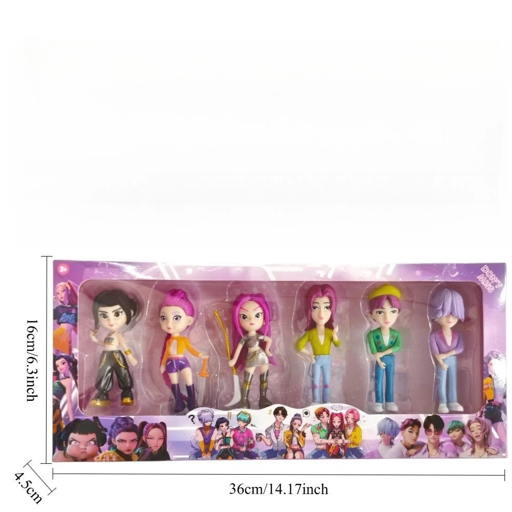 2026 Hot K pob Devil Hunter Rumi Zoe Mira anime polyvinyl chloride character collection desktop trinkets Childrens Gift