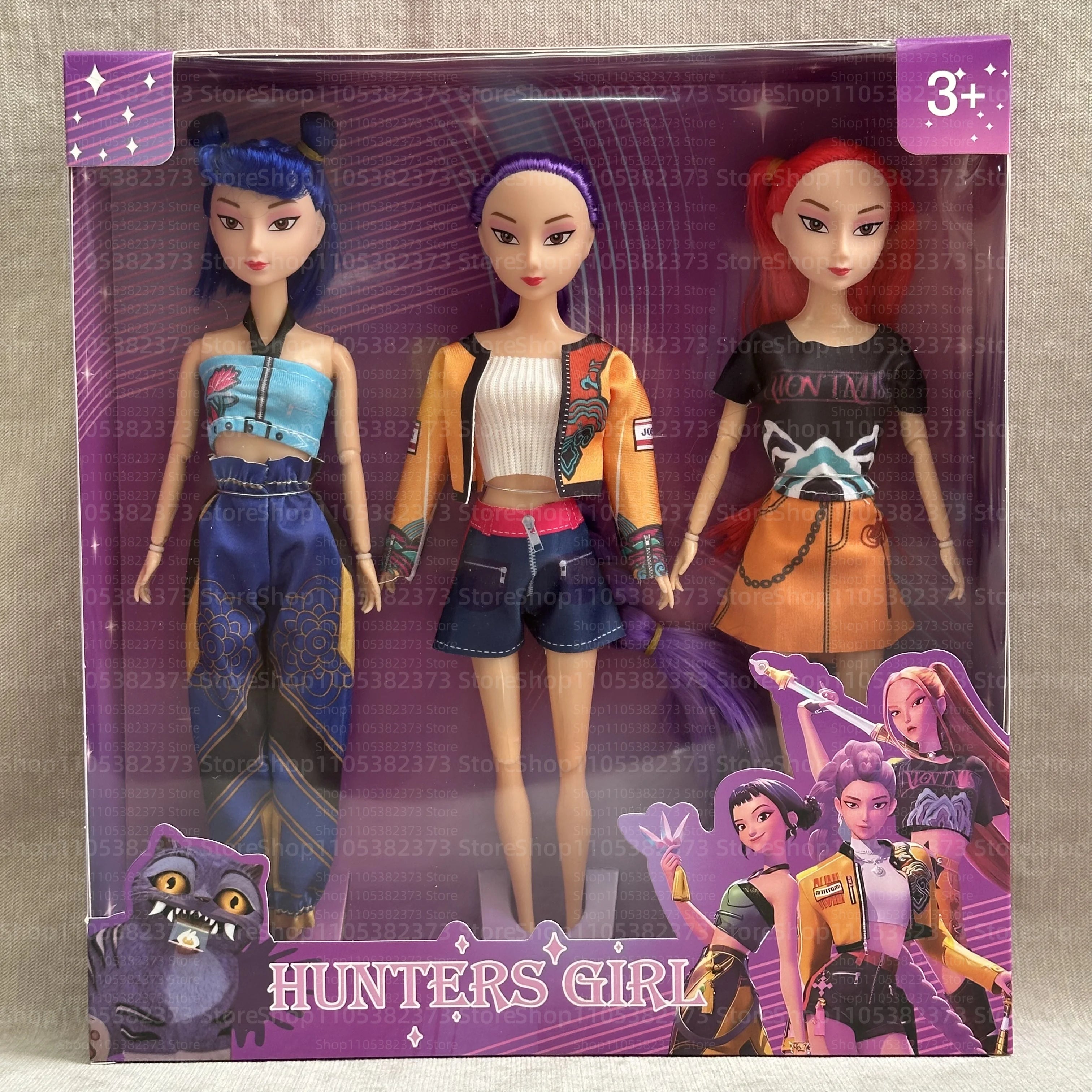 2026 New Kpop Demon Hunters Action Figure Toy Rumi Mira Zoey Beautiful Princess Baby Girl Dolls Plastic DIY Toy for Girls