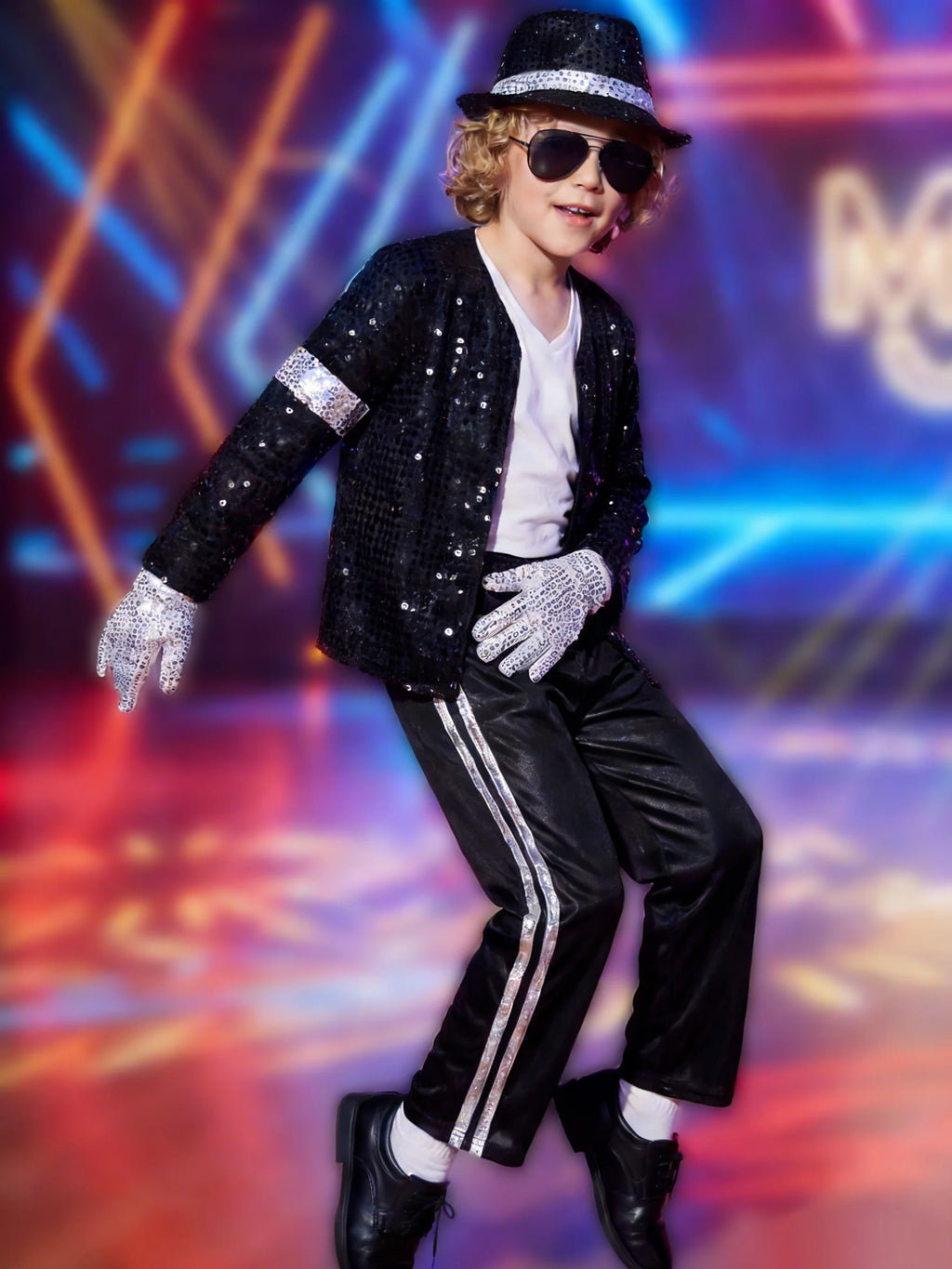 Michael Jackson Kids Clothes Halloween Cosplay Birthday Party Dance Performance Children's Costume Pop Star Boys Girls Outfits