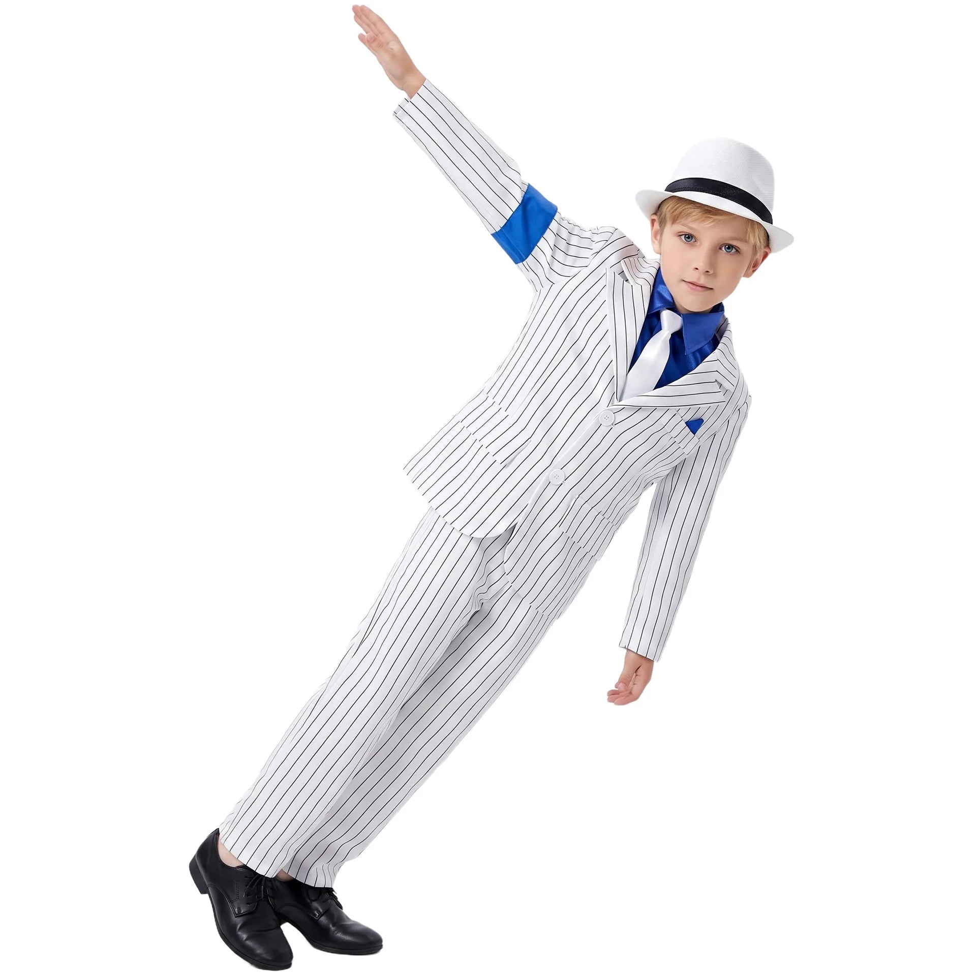 Kids Michael Jackson Costume Cosplay Dance Star Shiny Pants 80s 90s Stage Party Outfits for Boys Children's Clothing Set