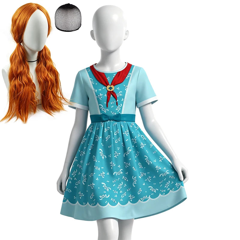 Stranger TV Character Holly Kids Cosplay Costume Halloween Role Play Birthday Party Children's Clothing Carnival Girls Outfits