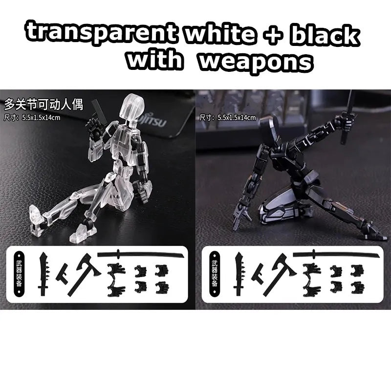 13 Action Figure Titan Multi-Jointed Movable Shapeshift Robot T13 Action Mannequin Character and Dog Figure Toys gifts for kids