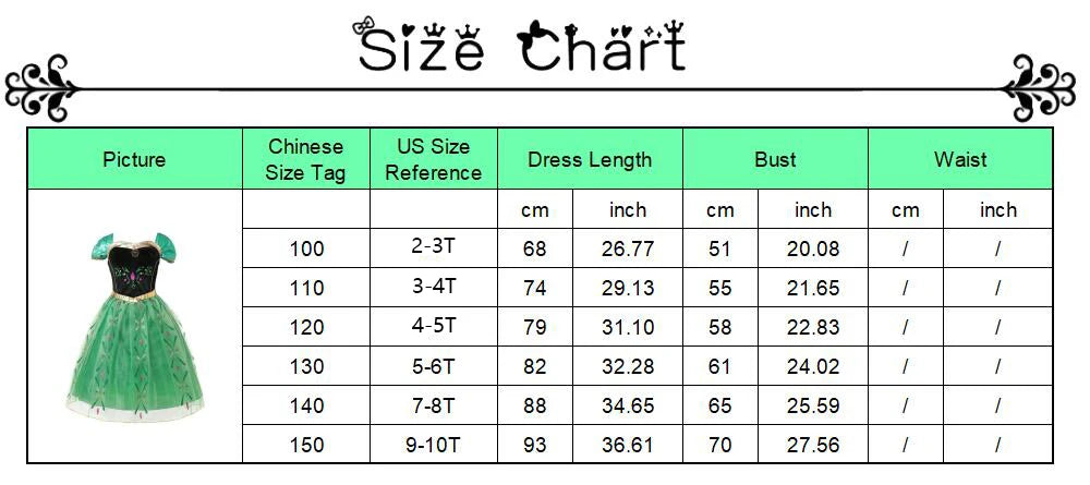 Girls Princess Dress Kids Elsa Anna Snow White Aurora Belle Rapunzel Peach Halloween Costume Children Birthday Party Clothes