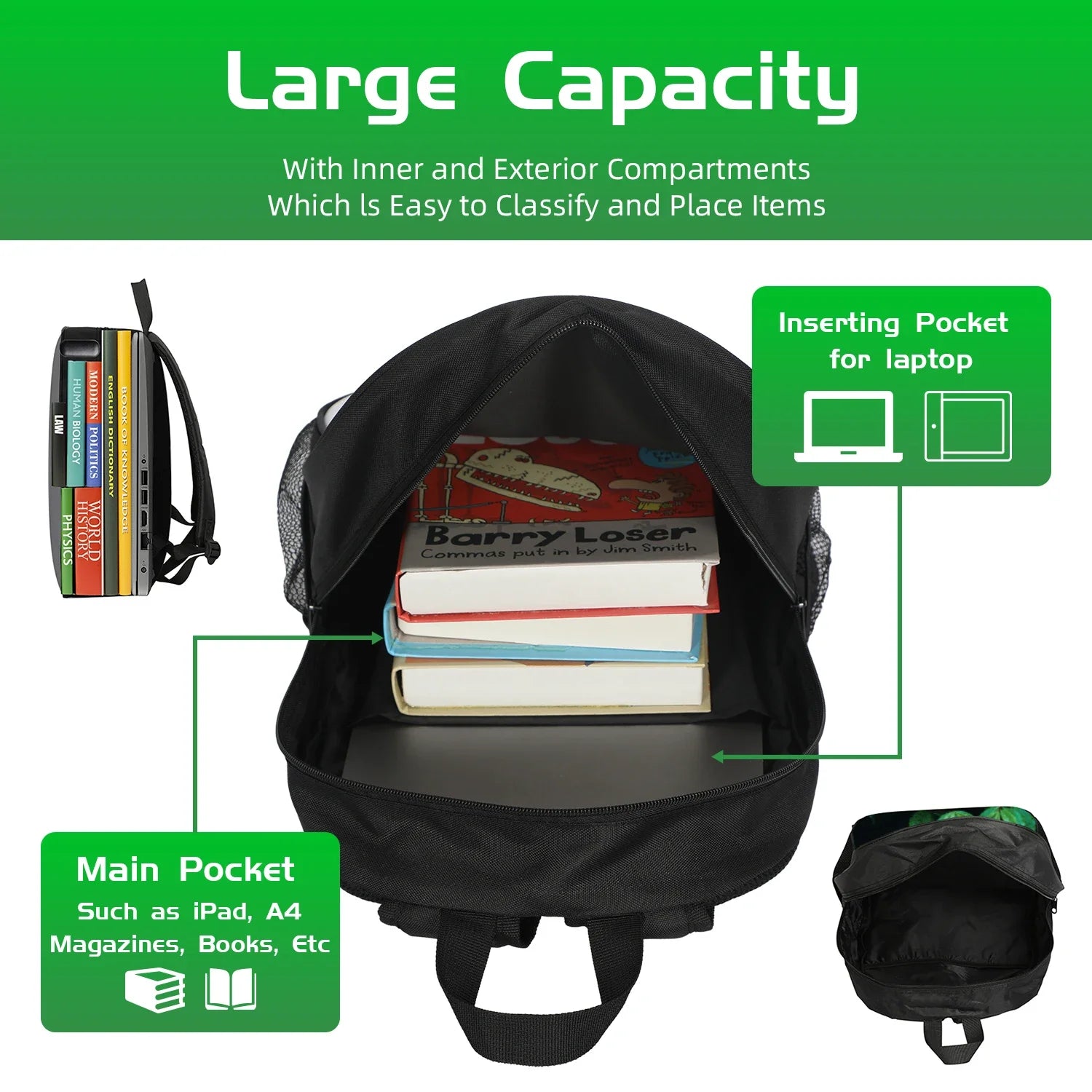 GRIZZY AND THE LEMMINGS Backpack for Boys Girls Kindergarten School Bags Children Cartoon Lemmings Bear Rucksack Kids Bookbags