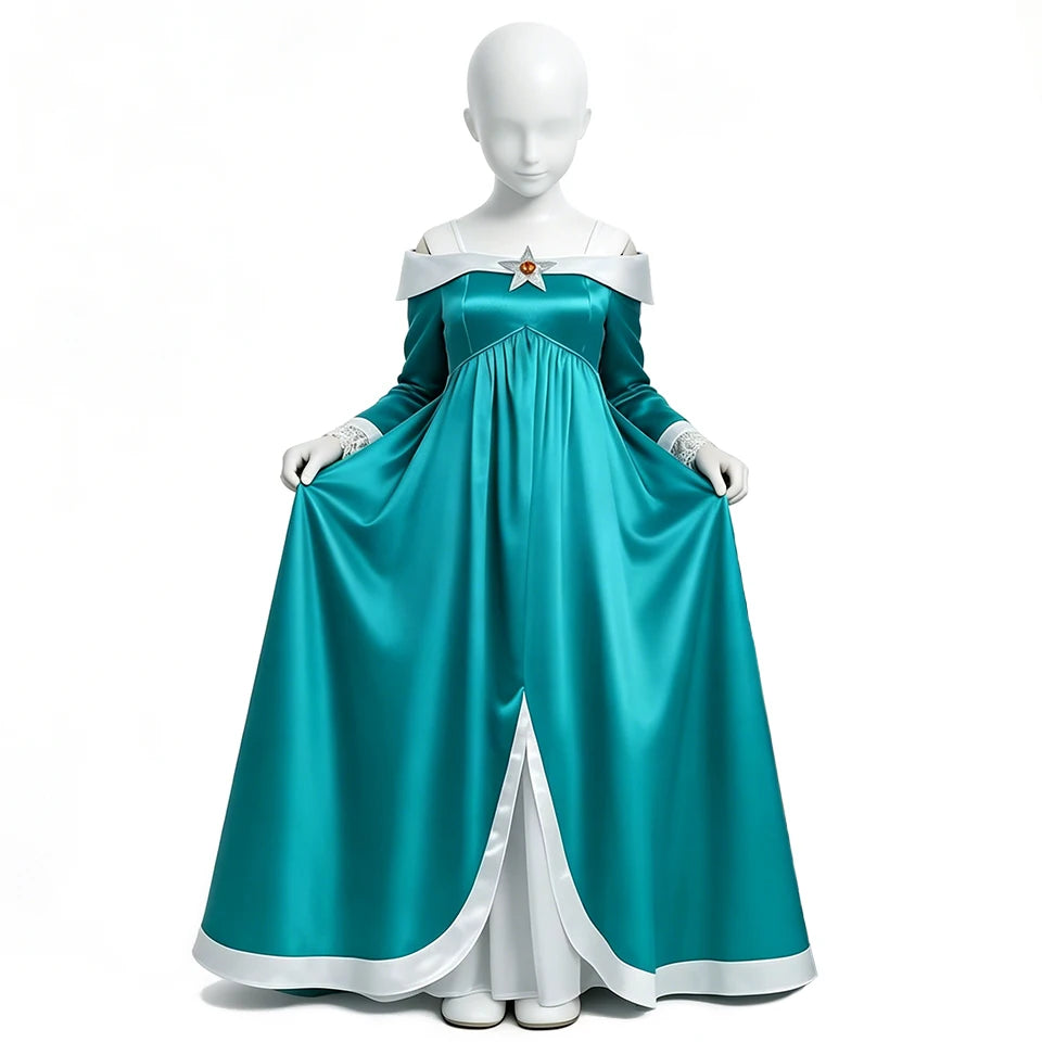 Kids Princess Rosalina Dress for Girls Halloween Cosplay Masquerade Ball Children's Costume Comic Con Elegant Party Kids Clothes
