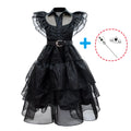 2025 Girls Dark And Sweet Cool Style Dresses Children Cosplay Halloween Carnival Costumes Kids Dancing Party Disguise Outfit