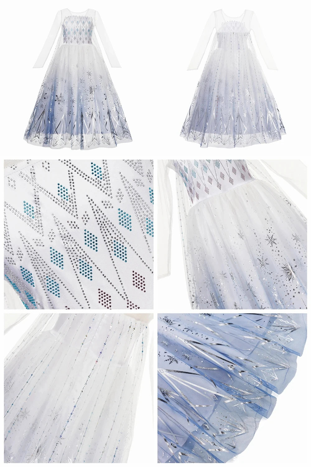 2025 LED Light Dresses Elsa for Girls Kids Cosplay Costumes Christmas Party Prom Gown Robe Play Clothes Princess Dress Up