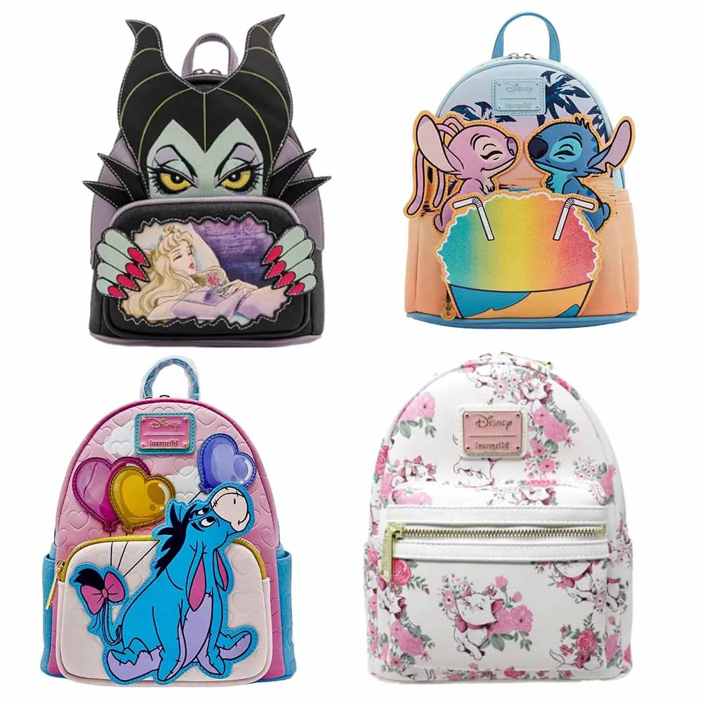 The Aristocats Marie Floral Allover-Print Mini Backpack Villains Scene Maleficent Sleeping Beauty Backpack Children Schoolbag
