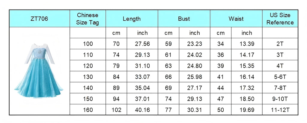 Girl Cosplay Snow Queen Dress Autumn Winter Children Elsa Carnival Party Princess Costume Kids Birthday Prom Gown Clothing 2-10T