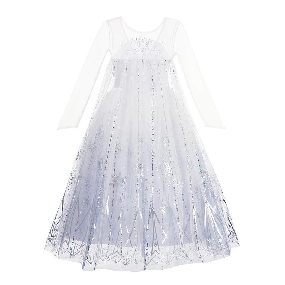 2025 LED Light Dresses Elsa for Girls Kids Cosplay Costumes Christmas Party Prom Gown Robe Play Clothes Princess Dress Up