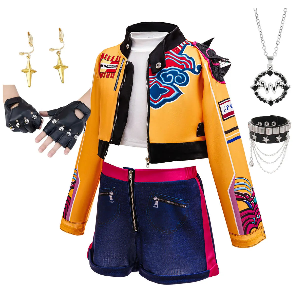 Girl 3D Print 3Pcs Role Play Dress up Popular Korean Music Performance Clothing Dance Costume Child Singer Cosplay Team Uniform