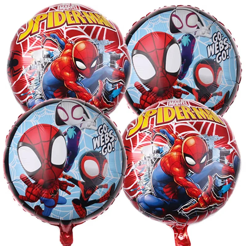 Spidey Giant Balloons Avengers Birthday Decorations 1-9 Number Balloons Superhero Photo Props Kids Party Supplies Boys Rewards