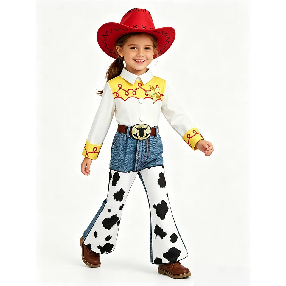 Woody Jessie Western Fancy Toy Kids Clothes Halloween Cosplay Performance Children's Costume Carnival Party Boys Girls Outfits