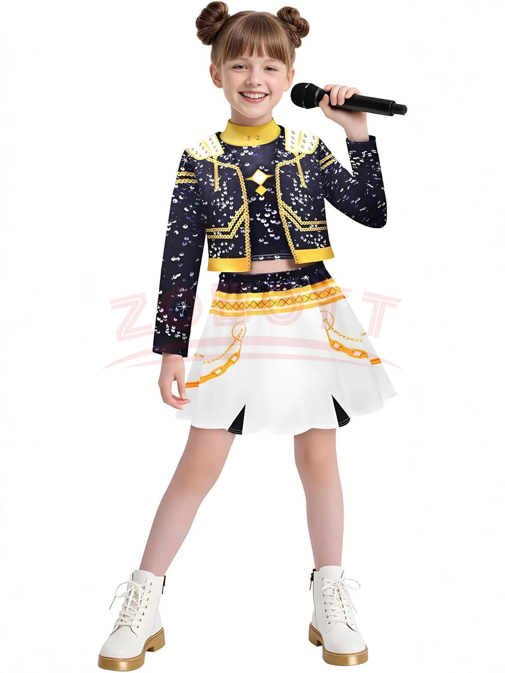 2026 HOT Kpop Demon Hunter Anime Movie Kids Cosplay Rumi Zoey Mira 3D Print Costume Suit Clothes KPop Rumi Zoey Cosplay Outfit