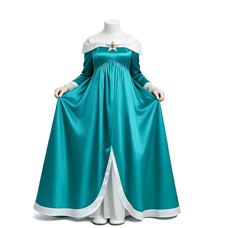 Kids Princess Rosalina Dress for Girls Halloween Cosplay Masquerade Ball Children's Costume Comic Con Elegant Party Kids Clothes