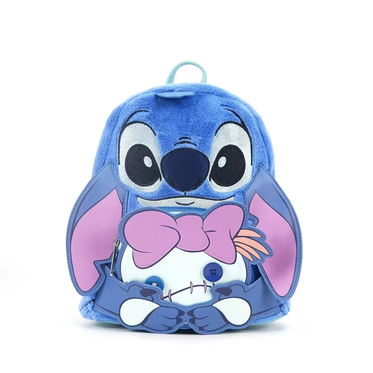Disney Inside Out Sadness Cosplay Mini-Rucksack PU Leather Backpack Cartoon Lotso Stitch Fashion Cute Girl Storage Bag