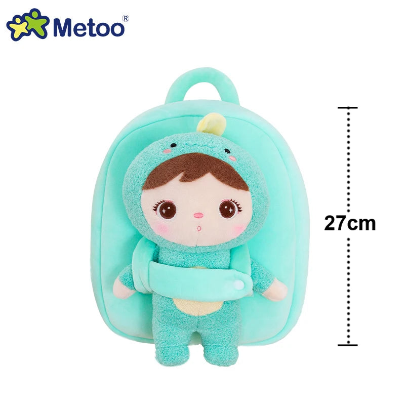 Plush Backpack Little Kid Preschool Ages 1-5 Backpack with Detachable Doll Boys Girls Toddler Backpack Metoo Rabbit Doll
