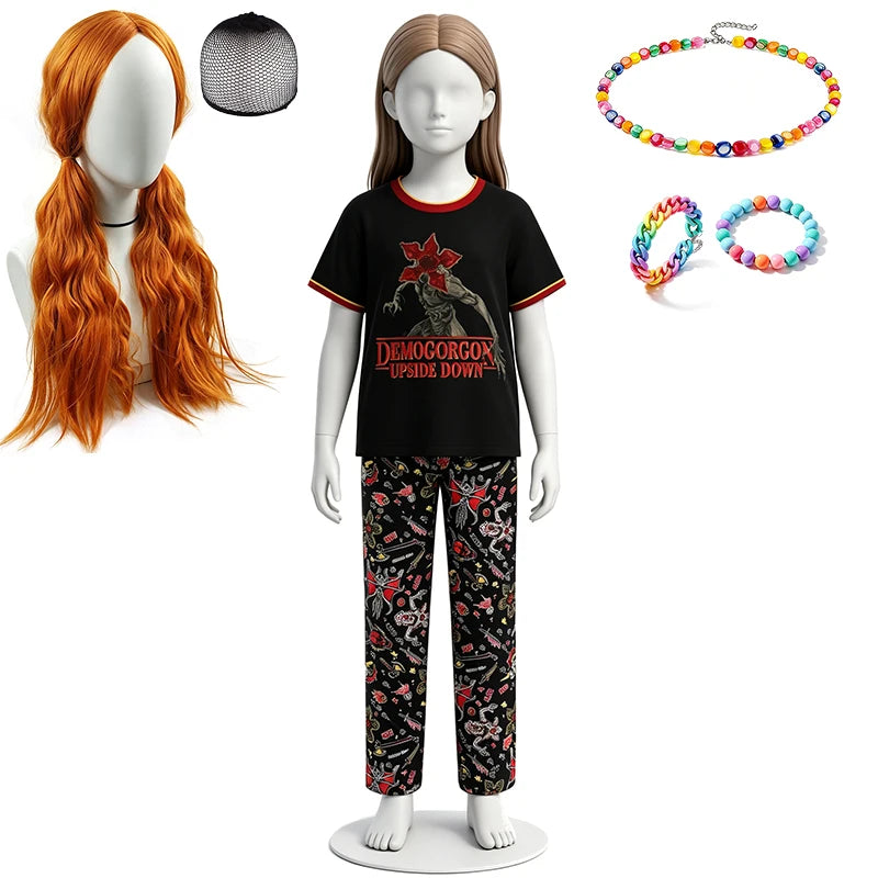 Stranger TV Character Holly Kids Cosplay Costume Halloween Role Play Birthday Party Children's Clothing Carnival Girls Outfits
