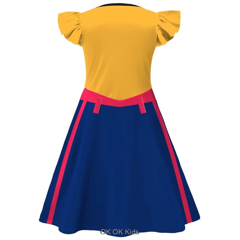 Cosplay Costume KPop Demon Hunters Kids Clothes Baby Girl's Cartoon Dresses Children's Casual Girl Dress And Bag Holiday Gifts