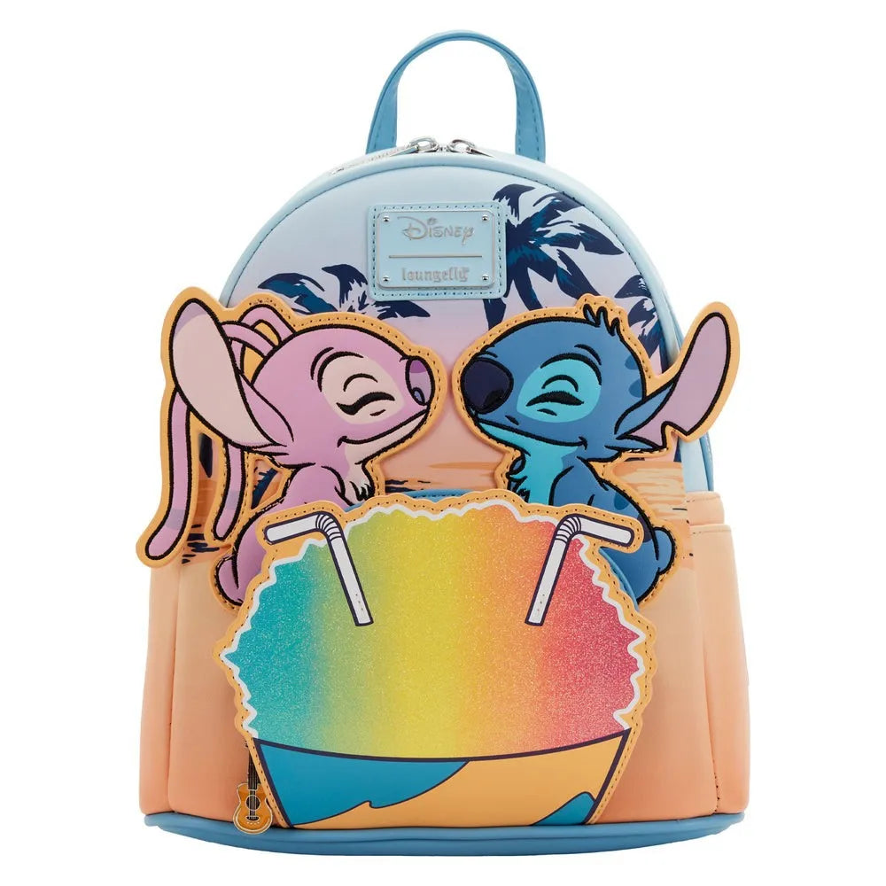 Disney Inside Out Sadness Cosplay Mini-Rucksack PU Leather Backpack Cartoon Lotso Stitch Fashion Cute Girl Storage Bag
