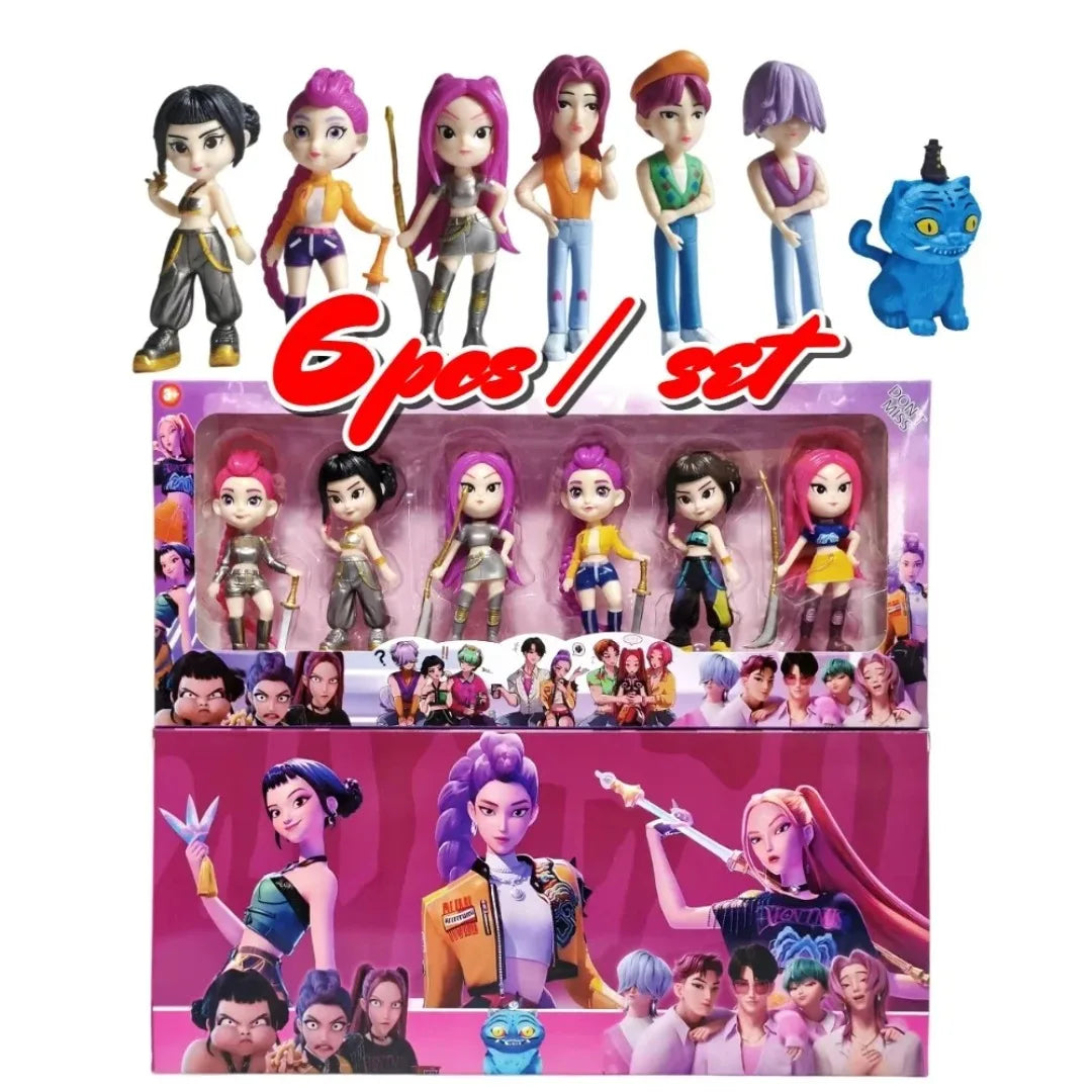 2026 Hot K pob Devil Hunter Rumi Zoe Mira anime polyvinyl chloride character collection desktop trinkets Childrens Gift