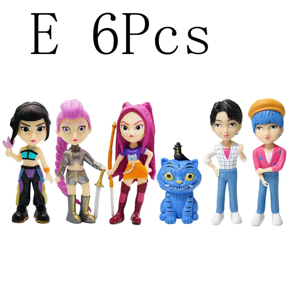 HOT K-pops D-emon H-unters Figure Rumi Zoe Mira anime polyvinyl chloride character collection desktop trinkets Childrens gift