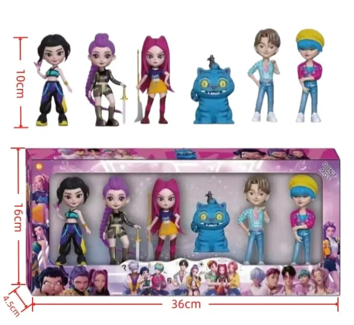 2026 Hot K pob Devil Hunter Rumi Zoe Mira anime polyvinyl chloride character collection desktop trinkets Childrens Gift