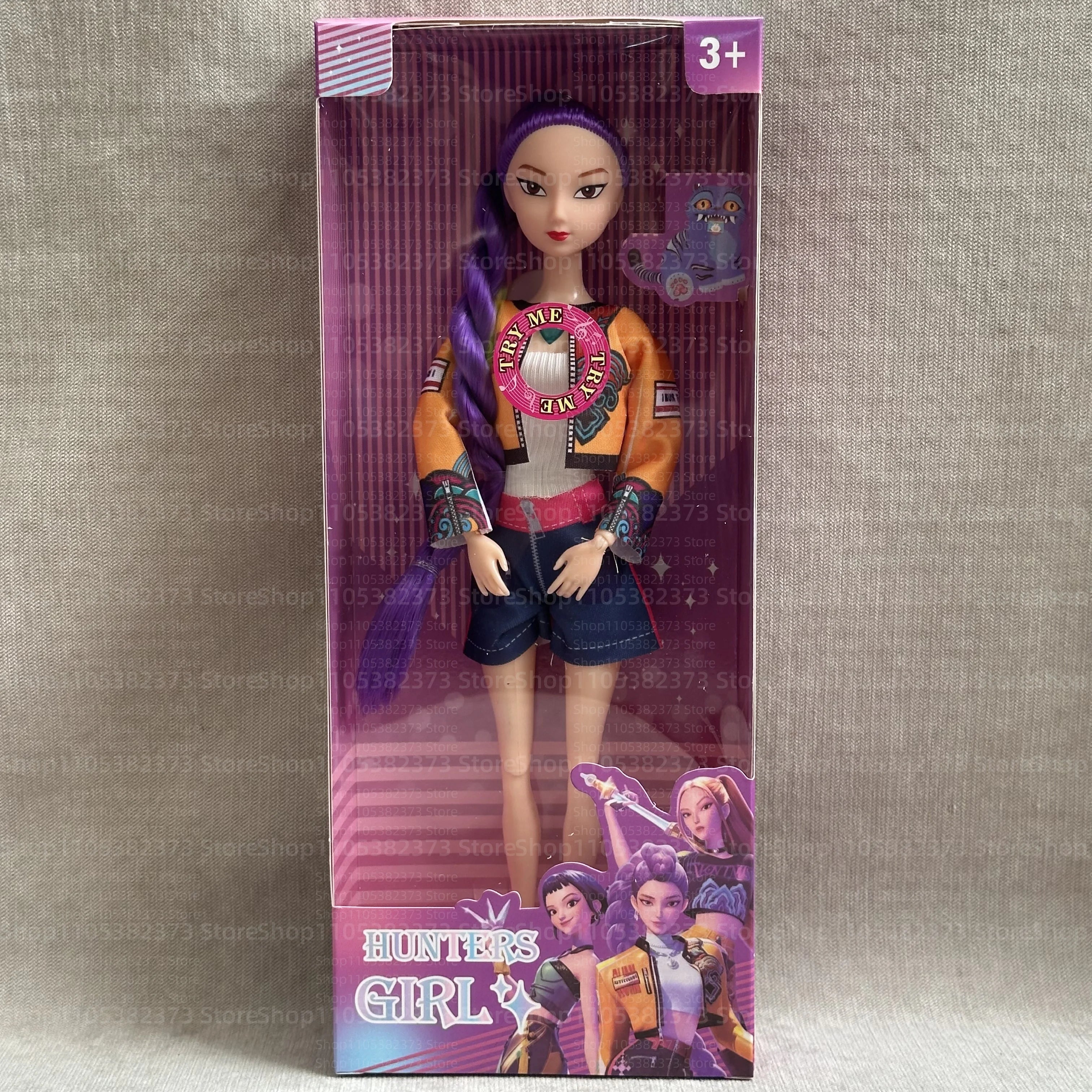 2026 New Kpop Demon Hunters Action Figure Toy Rumi Mira Zoey Beautiful Princess Baby Girl Dolls Plastic DIY Toy for Girls
