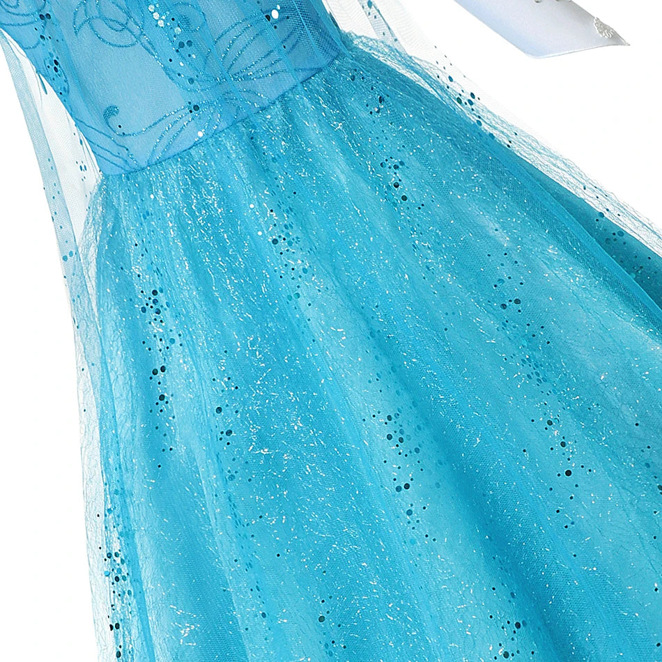 LED Luminous Elsa Dresses for Girls 2026 Carnival Kids Elegant Cosplay Princess Children Gowns Clothing Party Gown Outfits