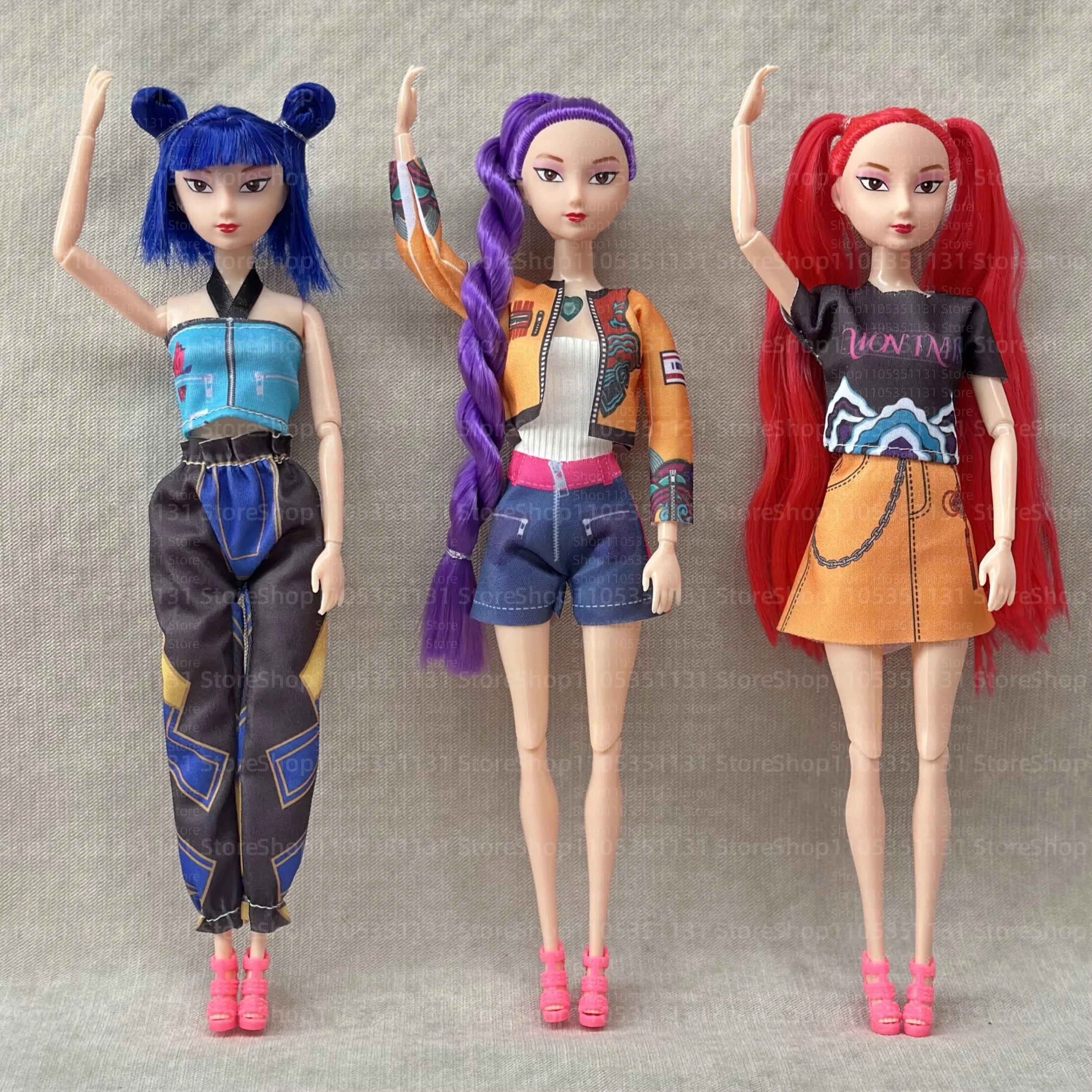 2026 Hot Music Style Demonic Group Anime Figure Rumi Mira Zoey Action Figure Cosplay Doll Cute Gift for Kids Birthday Gifts