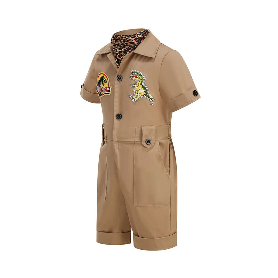 Safari Explorer Children's Costume Halloween Cosplay Outdoor Adventure Jumpsuit Boys Girls Outfits School Festival Kids Clothes