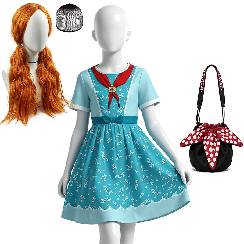Stranger TV Character Holly Kids Cosplay Costume Halloween Role Play Birthday Party Children's Clothing Carnival Girls Outfits