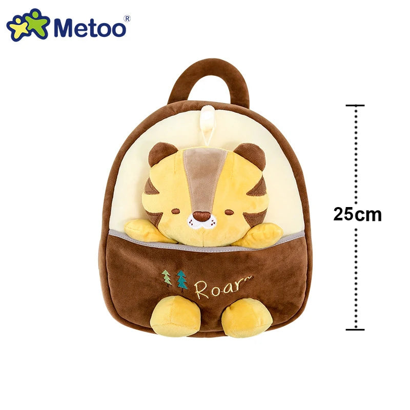 Plush Backpack Little Kid Preschool Ages 1-5 Backpack with Detachable Doll Boys Girls Toddler Backpack Metoo Rabbit Doll
