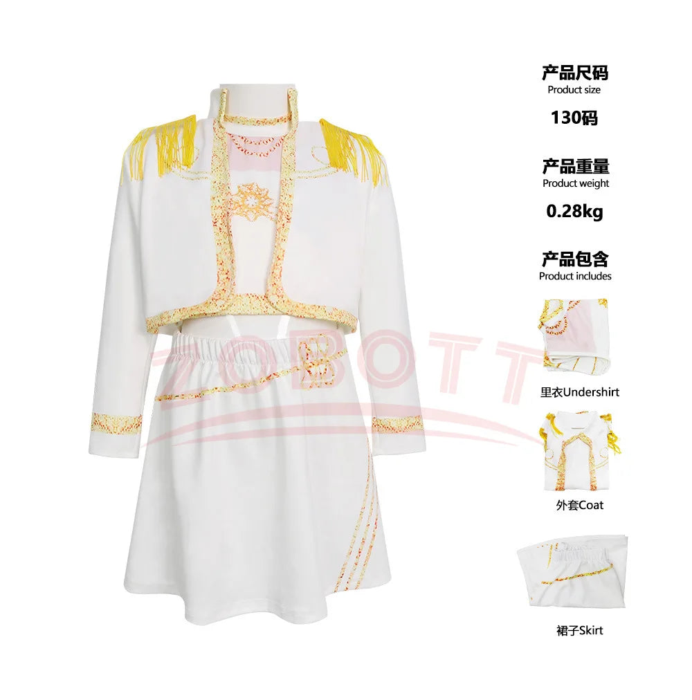 2026 HOT Kpop Demon Hunter Anime Movie Kids Cosplay Rumi Zoey Mira 3D Print Costume Suit Clothes KPop Rumi Zoey Cosplay Outfit