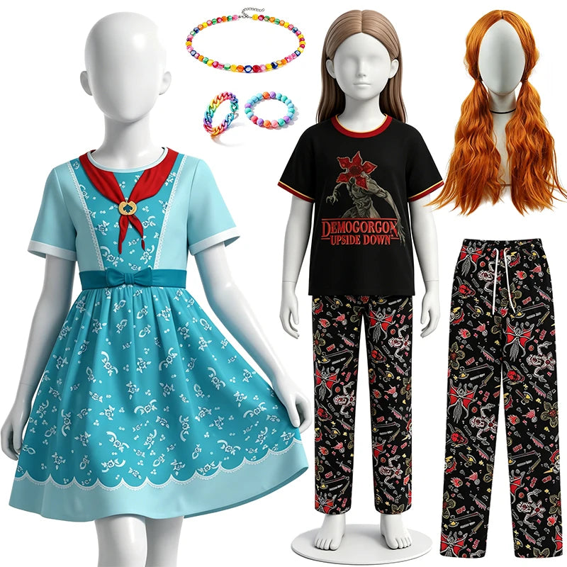 Stranger TV Character Holly Kids Cosplay Costume Halloween Role Play Birthday Party Children's Clothing Carnival Girls Outfits