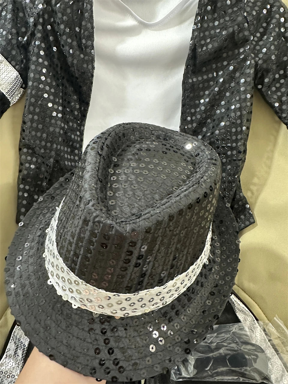 Pop Music Star Jackson Boys Clothes Halloween Cosplay Stage Performance Children's Costume Carnival Kids Retro 80s Stripe Suit