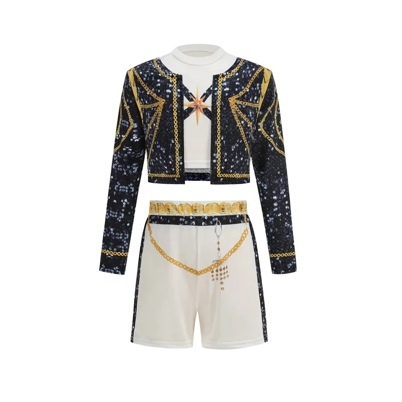 2026 Girl Cosplay Pop Singer Fashion Spring Summer Clothes Stage Performance Dress Up Uniform Children Show Party Costumes