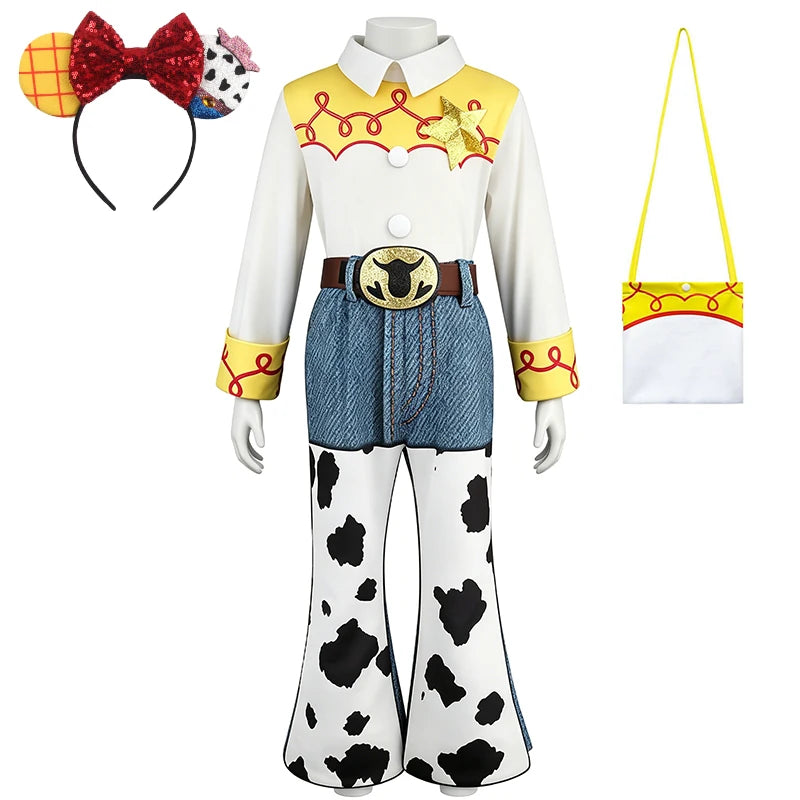 Woody Jessie Western Fancy Toy Kids Clothes Halloween Cosplay Performance Children's Costume Carnival Party Boys Girls Outfits
