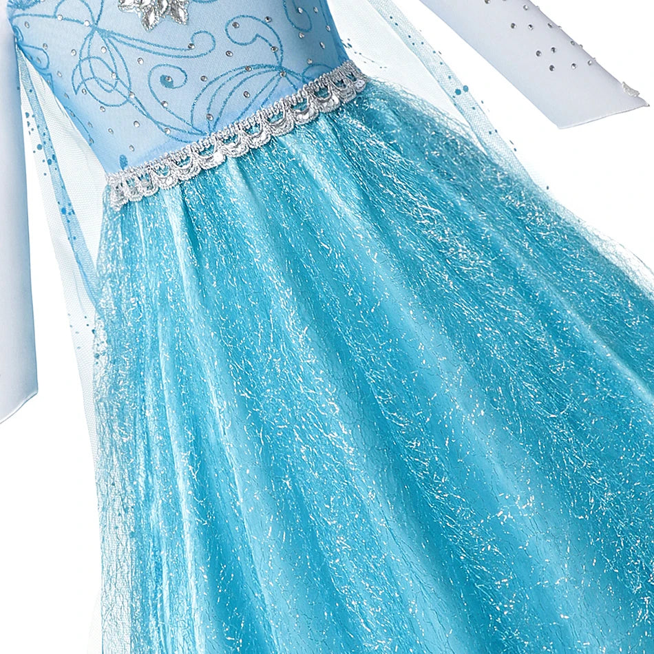 LED Luminous Elsa Dresses for Girls 2026 Carnival Kids Elegant Cosplay Princess Children Gowns Clothing Party Gown Outfits