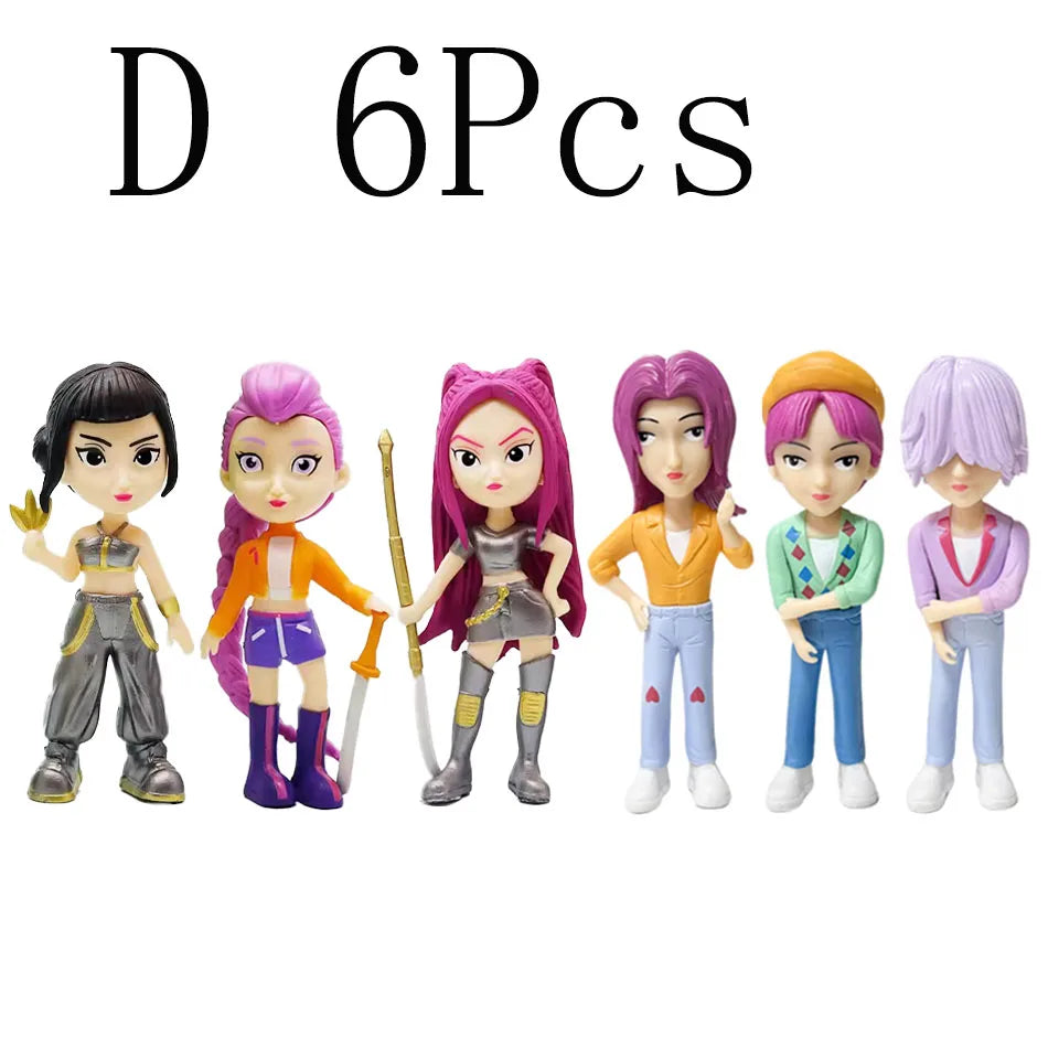 HOT K-pops D-emon H-unters Figure Rumi Zoe Mira anime polyvinyl chloride character collection desktop trinkets Childrens gift