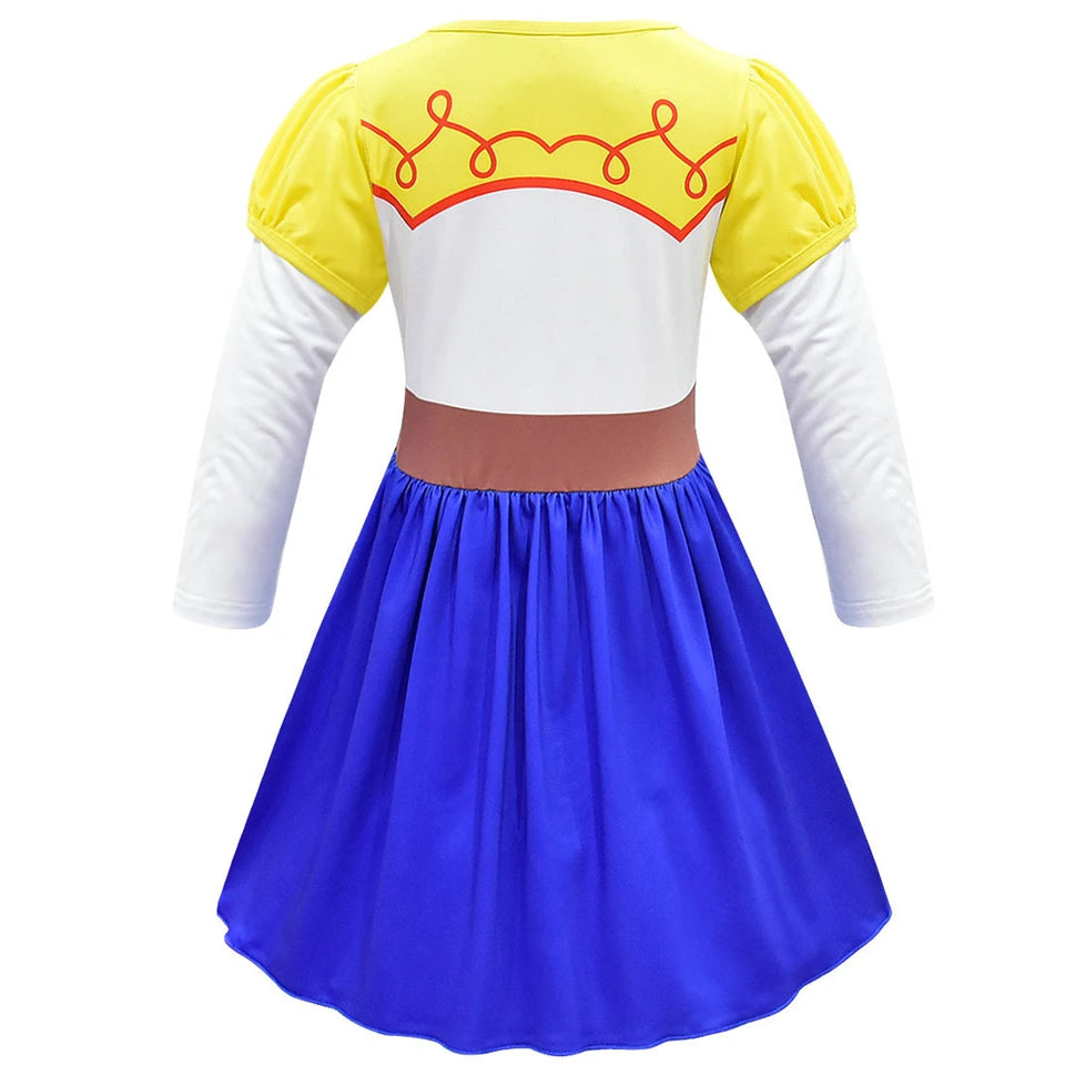 Infant Christmas Jessie Dress New Year Toy Movie Costume Girls Tutu Dress 1 2 3 4 5 6 Years Old Baby Girl Birthday Party Dress