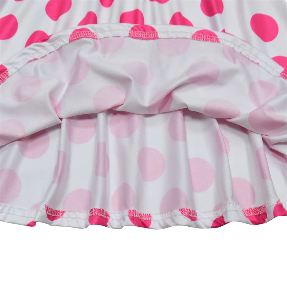 Hot Little Girls Polka Dot Sleeveless Princess Bo Peep Dress Halloween Cosplay Toy Movie Performance Carnival Party Kids Clothes