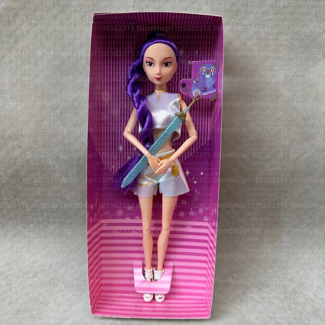 2026 New Kpop Demon Hunters Action Figure Toy Rumi Mira Zoey Beautiful Princess Baby Girl Dolls Plastic DIY Toy for Girls